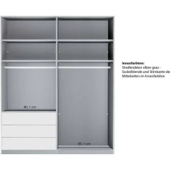 Outlet Schlafzimmerschrank in Champagner Glasfront 165 cm - Dustins Kleiderschränke|Schränke