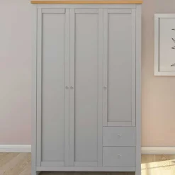 Sale Schlafzimmerschrank in Grau & Eichefarben - Poliesti KleiderschrÀnke|SchrÀnke