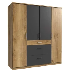 Hot Schlafzimmerschrank in Plankeneiche Dekor - Leviza Kleiderschränke