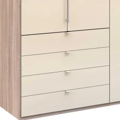 Schlafzimmerschrank mit 2 Falttüren und 4 Schubkästen - Rativian Kleiderschränke