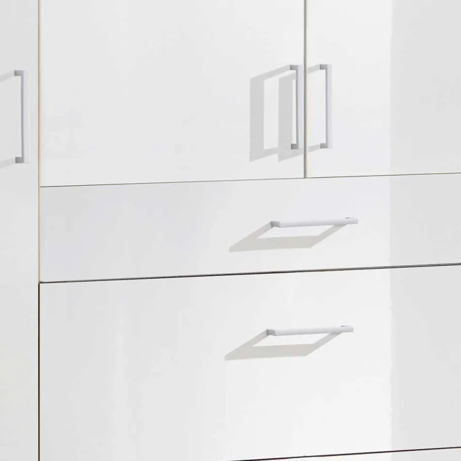 Hot Schlafzimmerschrank mit Hochglanzfront in Weiß - Venture Kleiderschränke