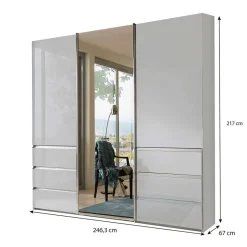 Discount Schlafzimmerschrank mit Parsol Spiegeltür - Babaco Kleiderschränke|Schränke