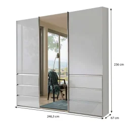 Discount Schlafzimmerschrank mit Parsol Spiegeltür - Babaco Kleiderschränke|Schränke