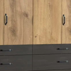 Discount Schlafzimmerschrank mit sechs Schubladen & Türen - Bram Kleiderschränke