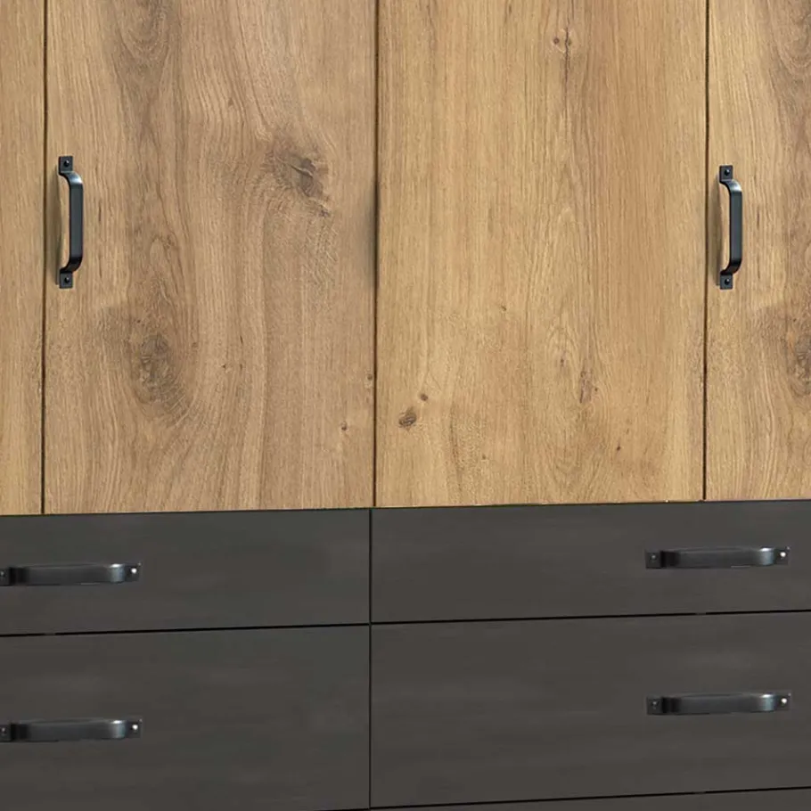 Discount Schlafzimmerschrank mit sechs Schubladen & Türen - Bram Kleiderschränke