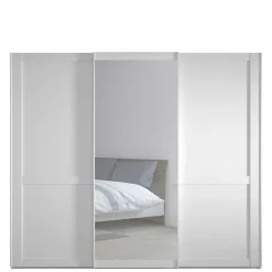 Outlet Schlafzimmerschrank mit Schwebetüren in Weiß - Flinn Kleiderschränke