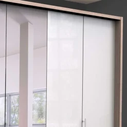 Discount Schlafzimmerschrank mit Spiegel Falttür mittig - Bosays V Kleiderschränke