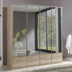 Outlet Schlafzimmerschrank Rommino mit Spiegeltüren Kleiderschränke|Schränke