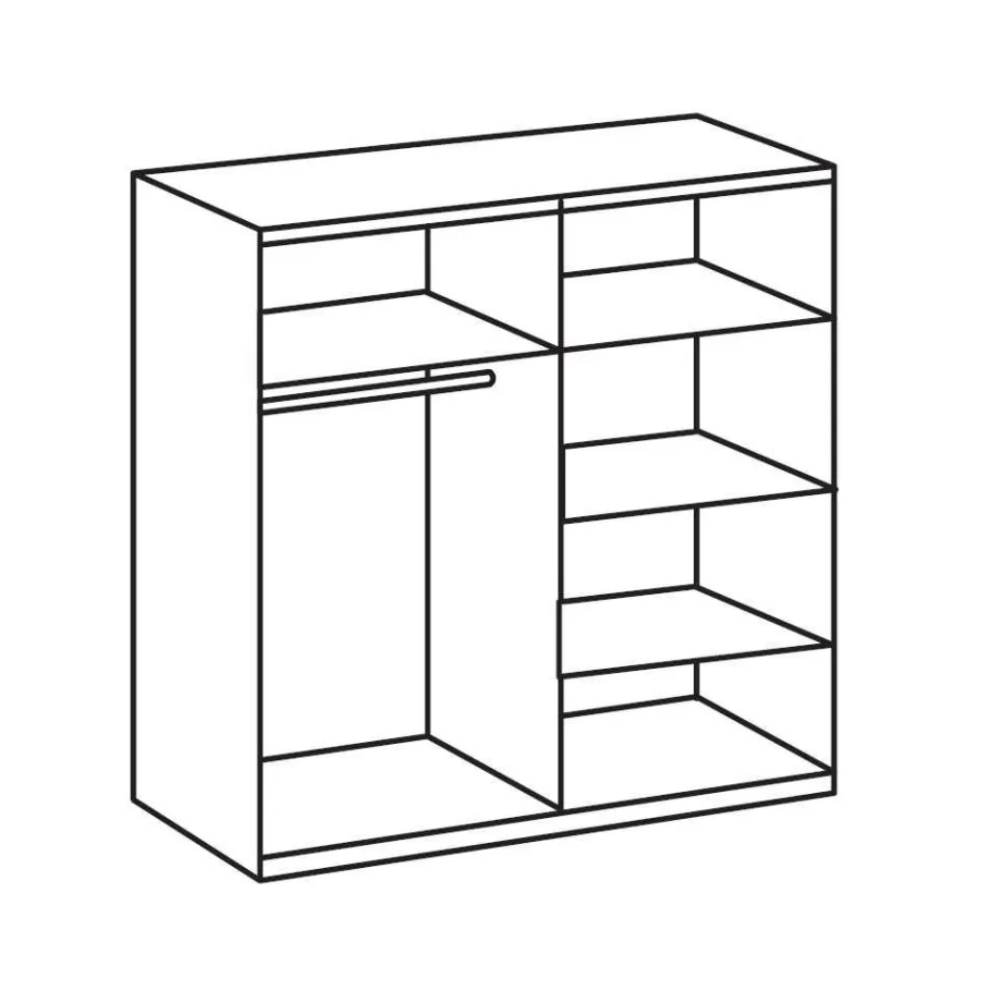 Outlet Schlafzimmerschrank Rommino mit Spiegeltüren Kleiderschränke|Schränke