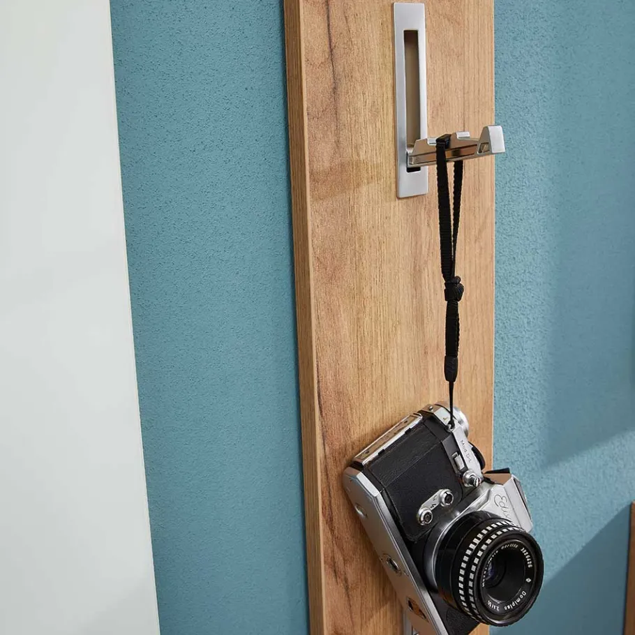 Sale Schmales Garderoben Paneel Reestyl in Eichefarben Garderoben