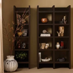 Sale Schmales Regal in Dunkelbraun - Belpasso Regale