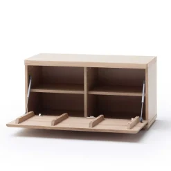 Online Schuhbank in Eiche Bianco & Grau - Arkadiuz Sitzbank