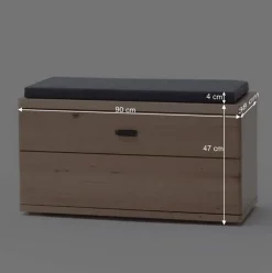 Online Schuhbank in Eiche Bianco & Grau - Arkadiuz Sitzbank