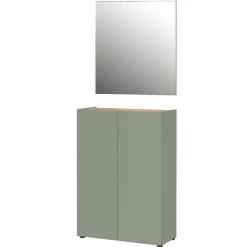 Sale Schuhkommode und Wandspiegel Set - Bien (zweiteilig) Garderoben