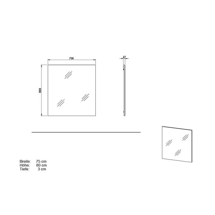 Sale Schuhkommode und Wandspiegel Set - Bien (zweiteilig) Garderoben