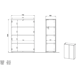 Sale Schuhkommode und Wandspiegel Set - Bien (zweiteilig) Garderoben