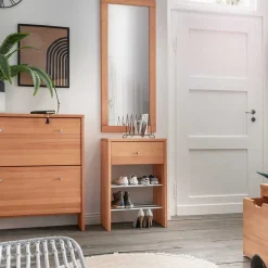 Outlet Schuhregal mit Schublade und 2 Ablagen - Shimousa Regale