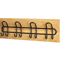 Best Schwarze Metall Hakenleiste mit 8 Haken - Akke Garderoben