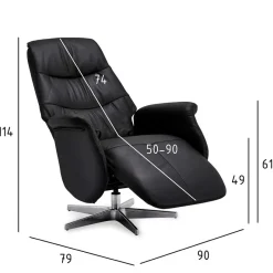 Schwarzer Entspannungssessel mit Armlehnen - Registran Sessel