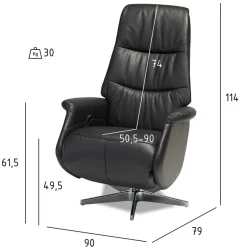 Schwarzer Entspannungssessel mit Armlehnen - Registran Sessel