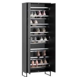 Schwarzes Flurmöbel Set - Anderian (vierteilig) Garderoben