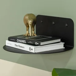 Schwarzes Hängeboard in halbrunder Form - Feliana Regale