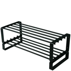 Schwarzes Schuh-Regal aus Stahl - Satroni Regale