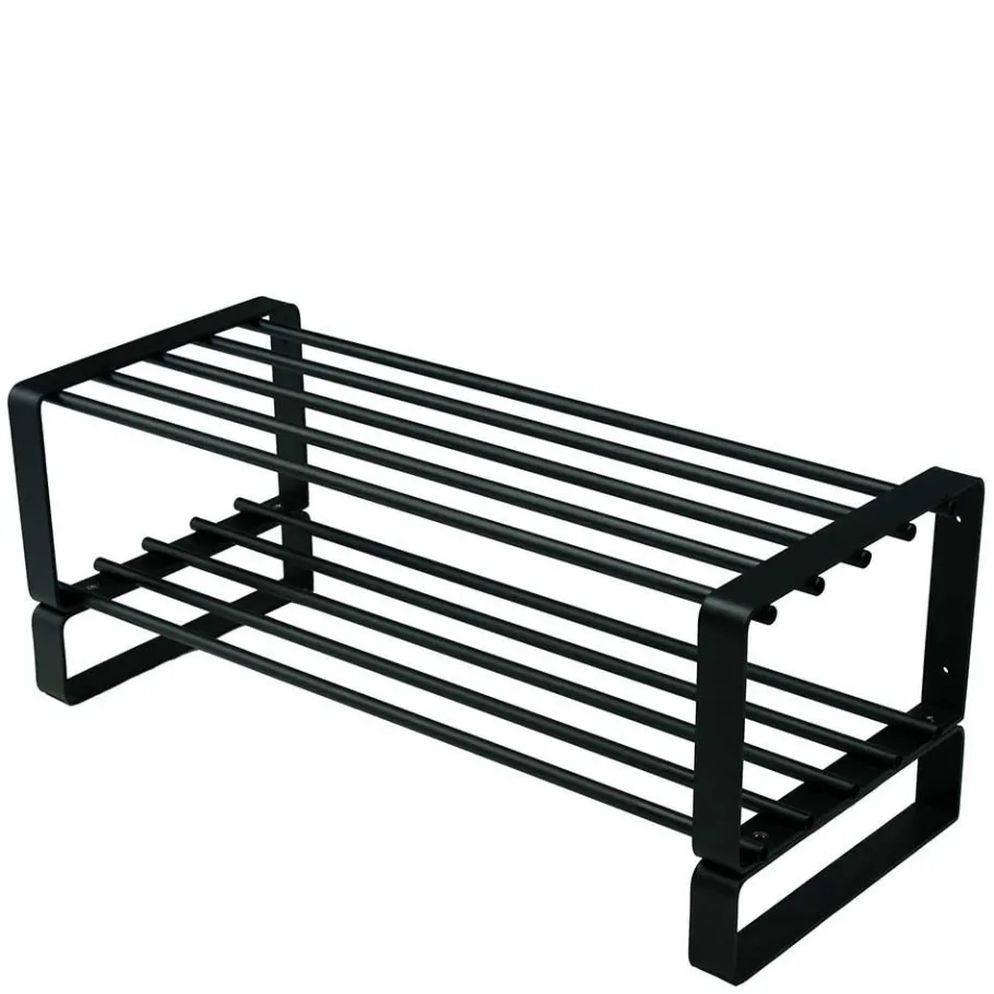 Schwarzes Schuh-Regal aus Stahl - Satroni Regale