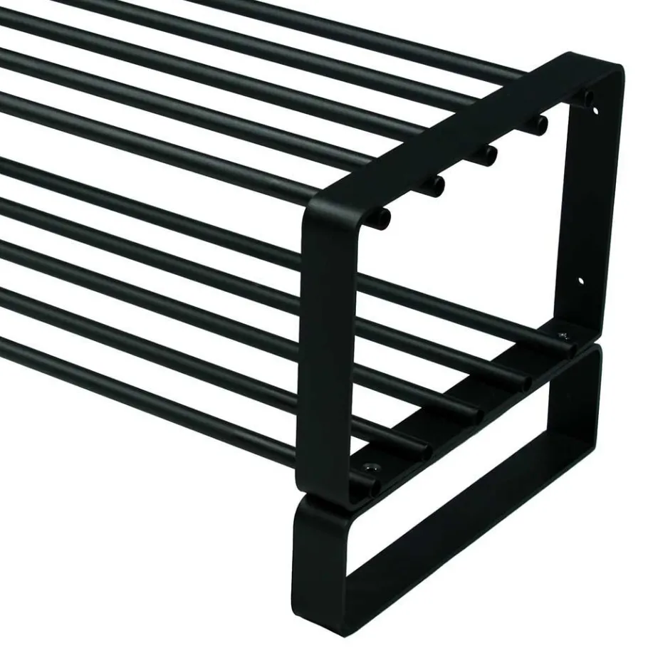 Schwarzes Schuh-Regal aus Stahl - Satroni Regale