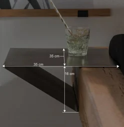 Sale Schwebebett mit Leder-Kopfteil - Emjan Betten