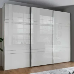 Outlet Schwebetüren Kleiderschrank mit Glas Front - Ekino Kleiderschränke