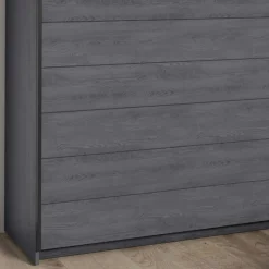 Sale Schwebetüren-Kleiderschrank in Eiche Grau - Carika Kleiderschränke|Schränke