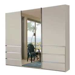 Sale Schwebetüren-Kleiderschrank in Champagner - Nafissa Kleiderschränke|Schränke