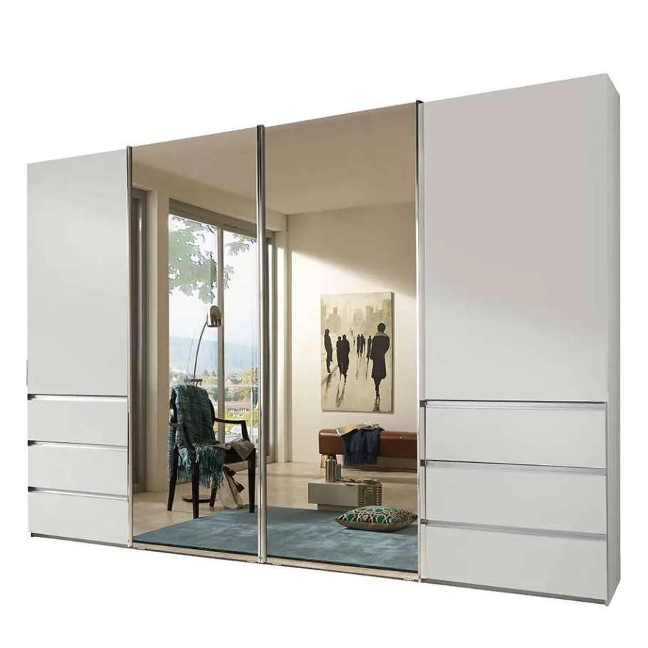 Schwebetürenkleiderschrank mit zwei Spiegeln - Galogero Kleiderschränke