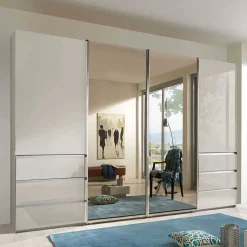 Outlet Schwebetürenschrank in Champagner - Grover Kleiderschränke|Schränke