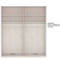 Sale Schwebetürenschrank in Dunkelgrau foliert - Mataram Kleiderschränke