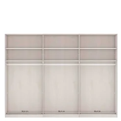 Sale Schwebetürenschrank in Eiche Bianco & Beige - Kezmina Kleiderschränke