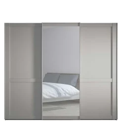 Sale Schwebetürenschrank in Hellgrau - Ridonna Kleiderschränke