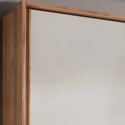Discount Schwebetürenschrank in Kernbuche & Beige - Krofun Kleiderschränke|Schränke