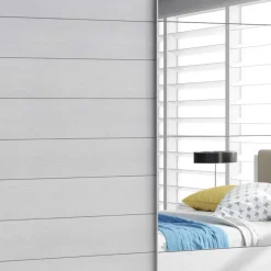 New Schwebetürenschrank in Weiß Esche Dekor - Pruducia Kleiderschränke