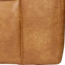 Sessel aus Recyclingleder in Braun Cognac - Baham Sessel