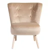 Outlet Sessel aus Samtvelours Beige - Modena Sessel