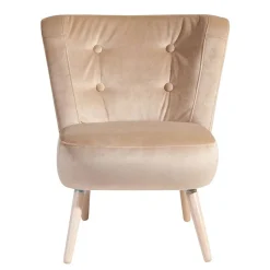Outlet Sessel aus Samtvelours Beige - Modena Sessel