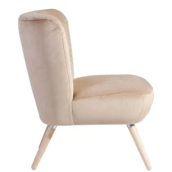 Outlet Sessel aus Samtvelours Beige - Modena Sessel