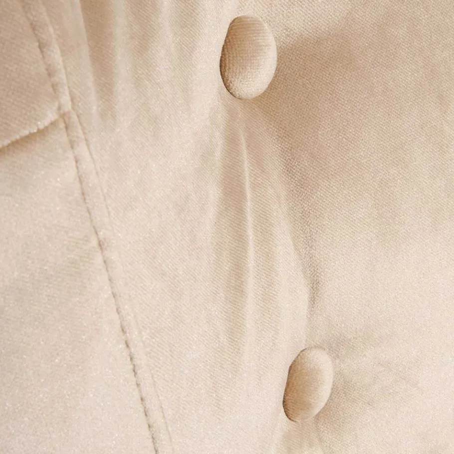 Outlet Sessel aus Samtvelours Beige - Modena Sessel