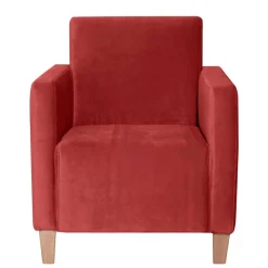 Best Sessel aus Samtvelours in Ziegelrot - Sunset Sessel