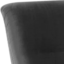 Outlet Sessel aus Samtvelours in Anthrazit - Izmael Sessel