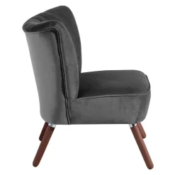 Outlet Sessel in Anthrazit und Nussbaum - Laois Sessel