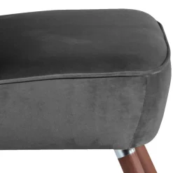 Outlet Sessel in Anthrazit und Nussbaum - Laois Sessel