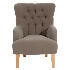 Clearance Sessel in Beigegrau und Buche - Celavio Sessel